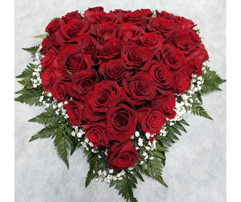 Cuore di rose rosse