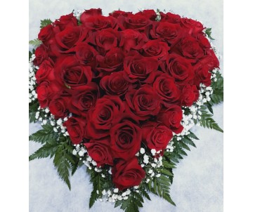 Cuore di rose rosse