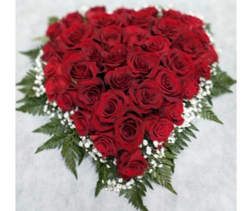 Cuore di rose rosse